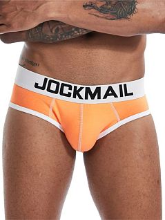 Привлекательные брифы на широкой резинке оранжевого цвета JOCKMAIL RTJM2032-21